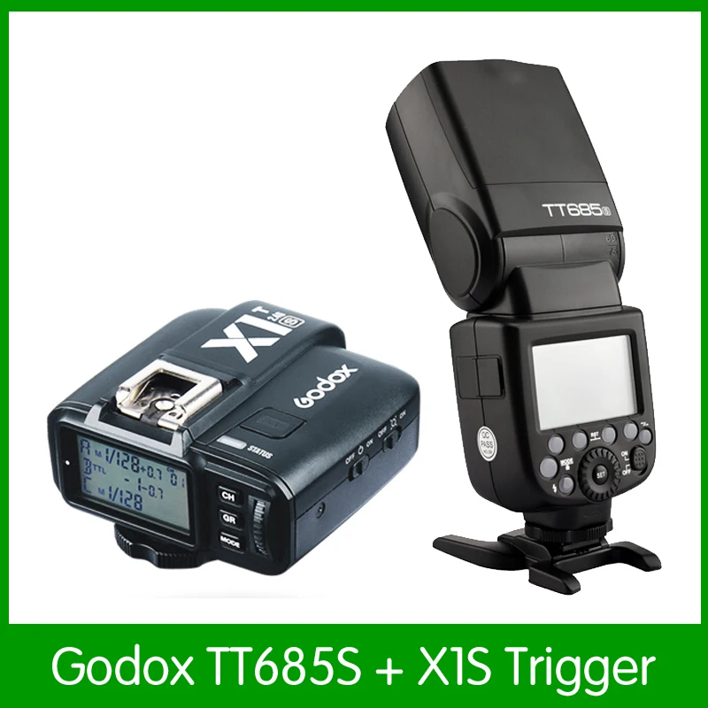 Godox TT685S 2.4G HSS TTL GN60 Flash Speedlite+ X1S Trigger Transmitter Kit for Sony a7 a7s a7m2 a6000