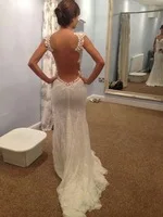Custom Made Lace Mermaid Wedding Dress New Design Cap Sleeve Sweetheart Sleeveless Backless Bridal Gowns