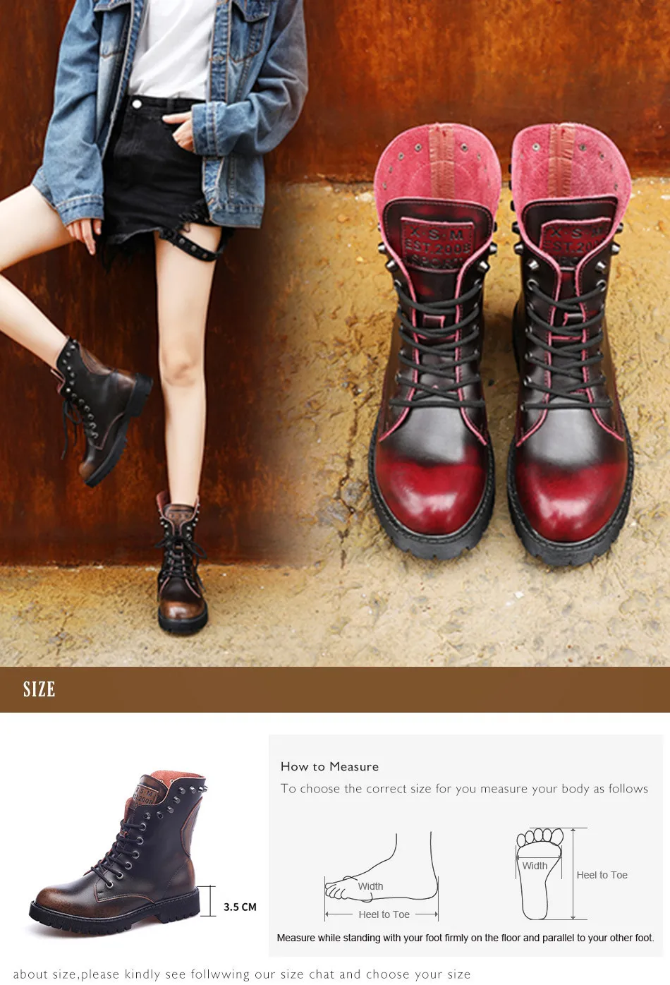 AIYUQI ботинки; Новинка года; женские Ботинки martin; тонкие ботинки из натуральной кожи; женские ботильоны для верховой езды с заклепками; Цвет Черный
