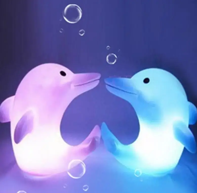 

DZ T Baby Roomdolphin Cartoon Night Sleeping Light Kids Bed Lamp Night Sleeping Lamp Best forBattery Installation