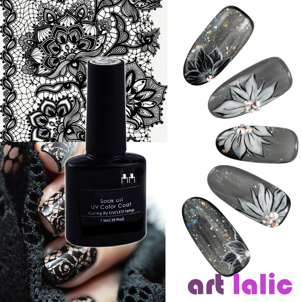 

Black Transparent Gel Nail Polish UV Long-lasting Soak Off LED Gel Jelly Pudding Black Beauty Nail Art Tools 10ml Lace Varnish