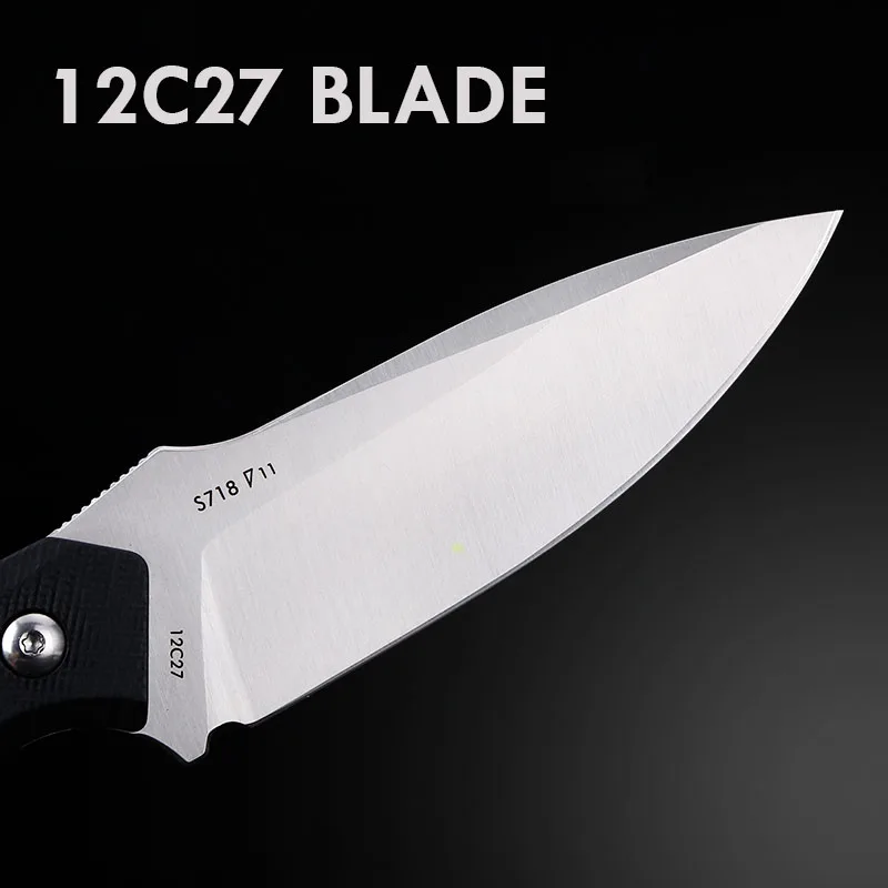 Sanrenmu S718 фиксированный нож с K оболочкой 12C27 лезвие G10 ручка открытый профессиональный инструмент джунгли выживания тактический охотничий нож