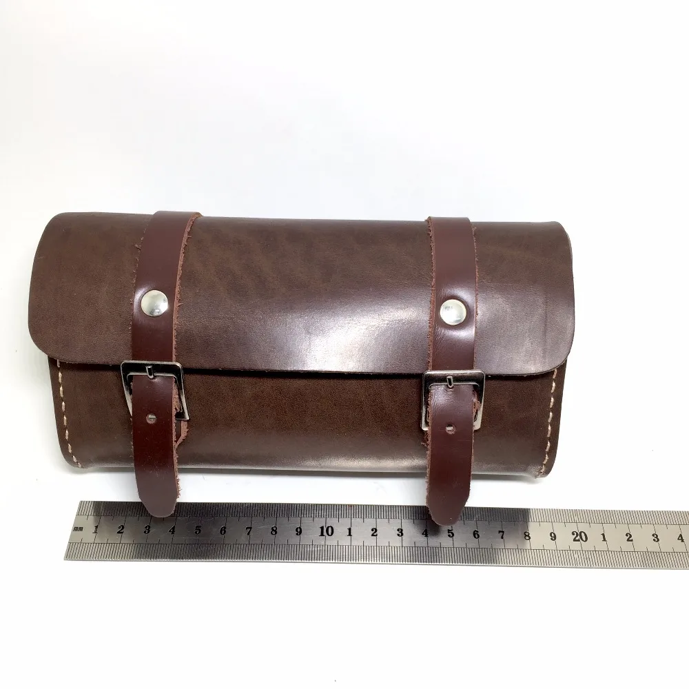 Top E0985 Retro Bicycle hangback bag vintage saddle bag bike block package Pure cowhide Handmade Tool bag 40 Top E0985 Retro Bicycle hangback bag vintage saddle bag bike block package Pure cowhide Handmade Tool bag 40