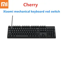 Механическая клавиатура Xiaomi mi Cherry, 104 клавиш, USB Проводная, вишневый красный переключатель, механическая клавиатура Ga mi ng, алюминиевый сплав для геймеров