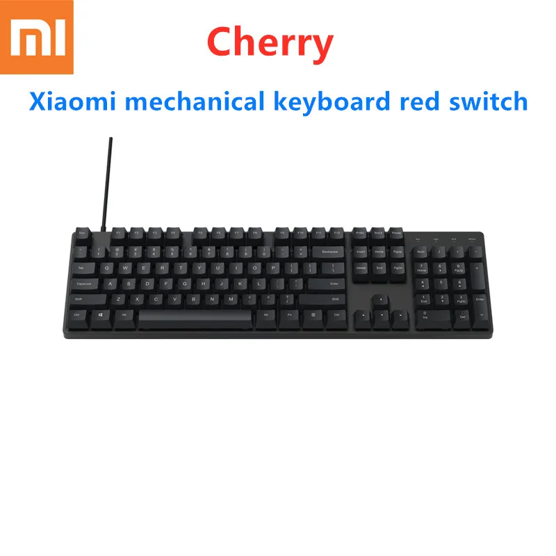 Механическая клавиатура Xiaomi Mi Cherry 104 клавиши USB Проводная вишневый красный