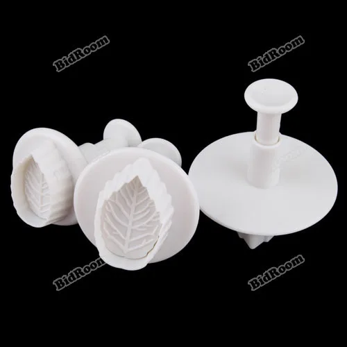 tradebuck 3Pcs Leaf Shape DIY Candy Jelly Fondant Cookie Mold Cake Decoration Tools [Hot] |