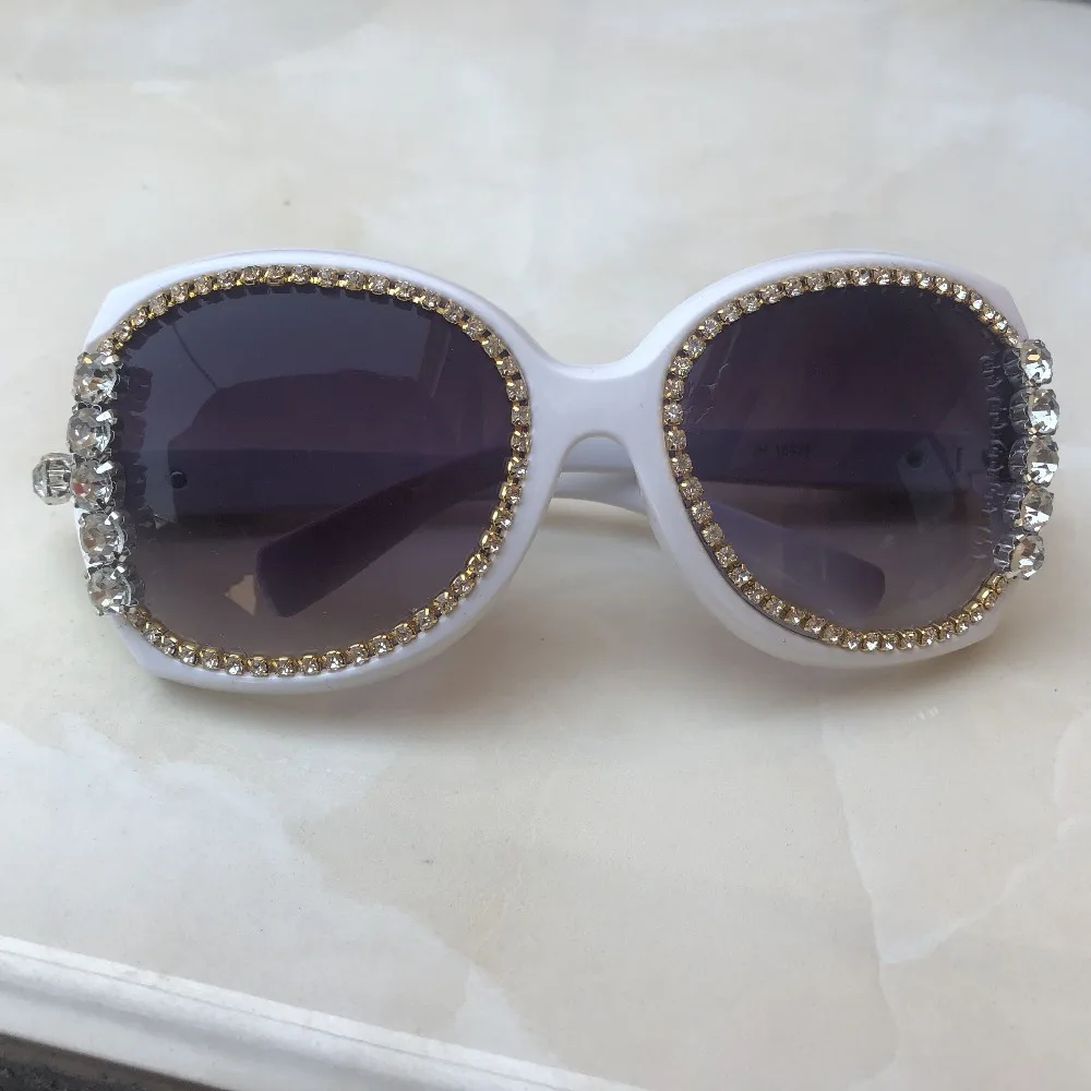 

2019 ZAOLIHU Diamond Women Sunglasses Gold Crystal Bling Female Eyewear UV400 Trend Sun Glasses Plastic Gafas de sol