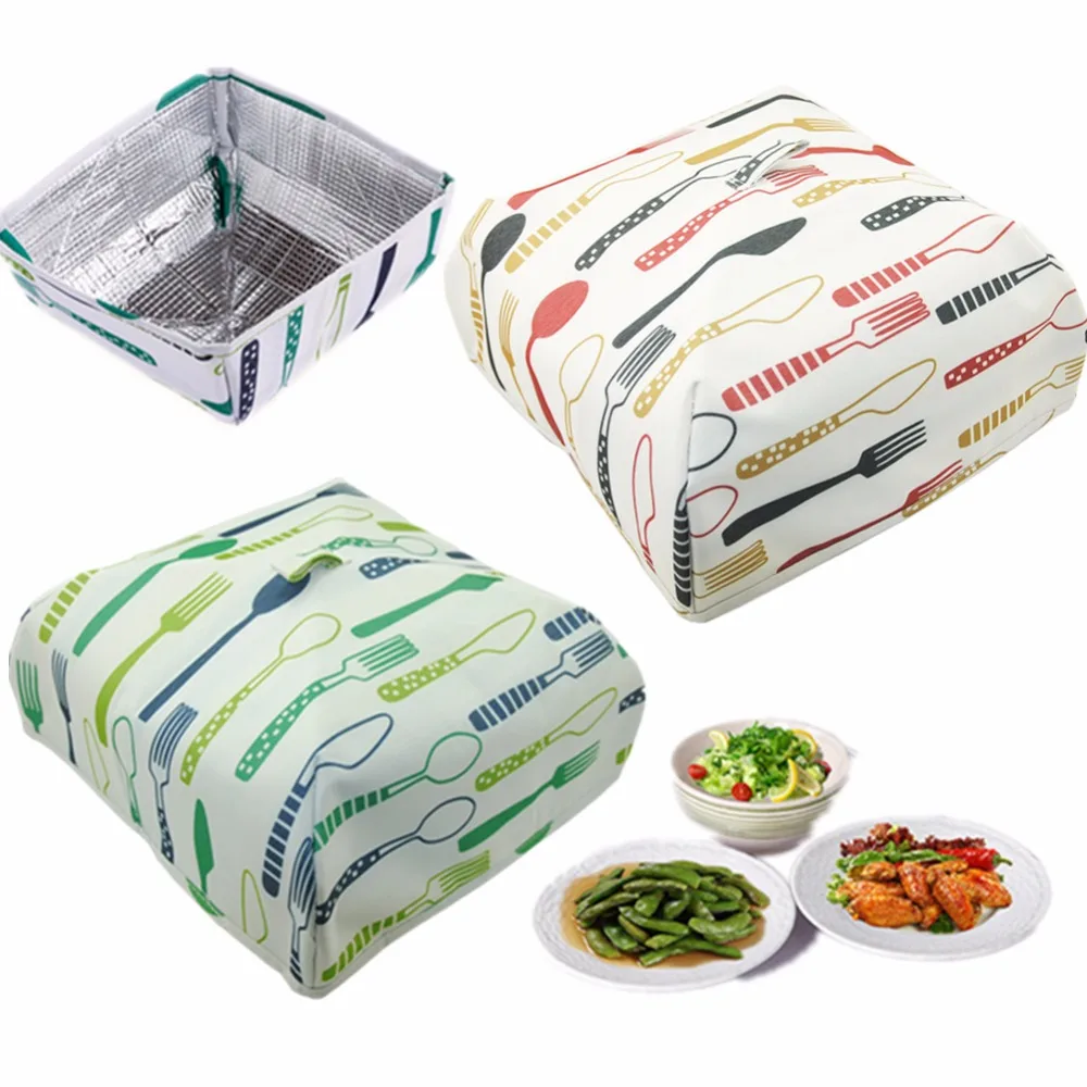 Folding Lid Cover Keep Foods Warm Vegetable Cover Container Aluminum Foil Dishes Heat Insulation