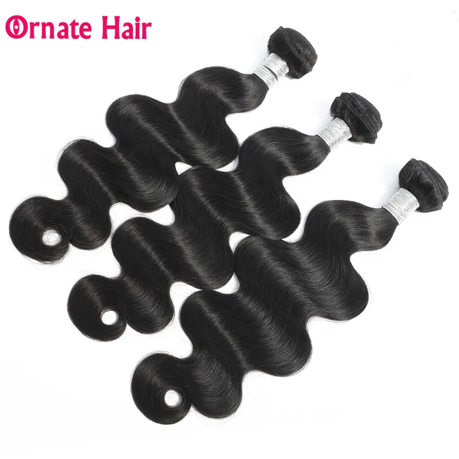 Ornate Hair Extensions Body Wave Human Hair Bundles Brazilian Hair Weave Bundle 1/2/3/4 Bundle Deal Natural Color Non Remy Hair Ornate Hair Extensions Body Wave Human Hair Bundles Brazilian Hair Weave Bundle 1/2/3/4 Bundle Deal Natural Color Non Remy Hair