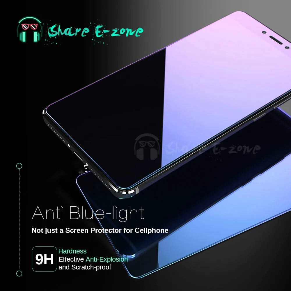 

Shareezone Anti Blue Light Tempered Glass For Redmi S2 5 5A 6 6A 6X Full Cover Screen Protector For Redmi Note 5 6 pro 5A 6A 6X