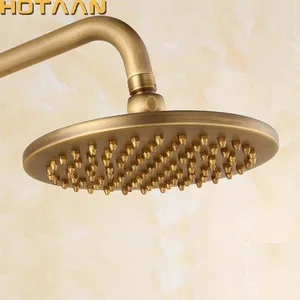 Image 1 - Cabezal de ducha de lluvia redondo de 8 pulgadas, 20x20cm, cabezal de ducha de cobre, ducha de baño de latón Anitque, YT 5113 Chuveiro, Envío Gratis