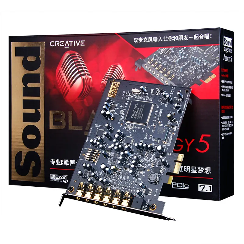 Креативная/инновационная A5 Audigy 5 встроенная 7,1 сетевая караоке настольная PCIE независимая звуковая карта