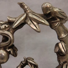 USPS в США S0706 8 Китайский Белый Медь Серебро Дворец Персики Тыква Цикады чайник Вино Pot Чайник