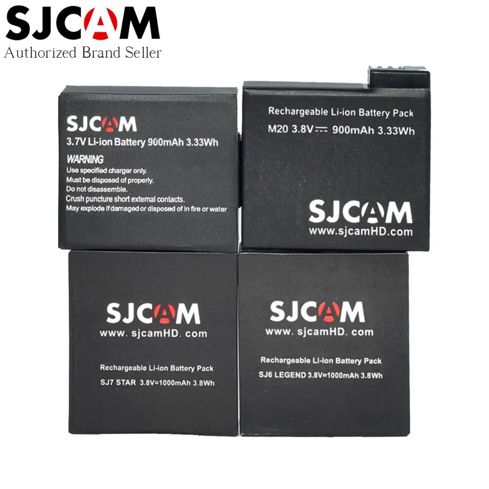 

SJCAM Battery and Charger for SJ4000 SJ5000 SJ5000X M10 M20 SJ6 Legend SJ7 Star 4K Wifi Sport Action Camera Original Accessories