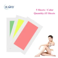 15 листов = 30 шт., двусторонний эпилятор для депиляции, восковая полоска, бумажная прокладка, пластырь для депиляции лица/ног, тела/бикини/подмышек