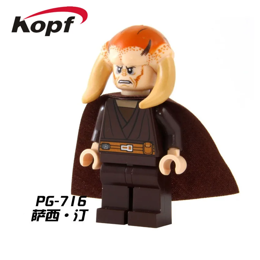 PG716 Without Box Космический оола шаак Ти джедайский Консульский Хан Solo Люк Скайуокер Grand Moff Tarkin строительные блоки кирпичи игрушки для детей PG8051 - Цвет: PG716 Without Box