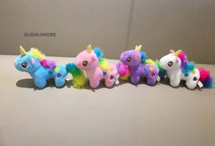 

Sweet 4Color- Colorful horse Plush , 12CM Standing plush toys , Key Chain Stuffed Animal doll Plush TOY
