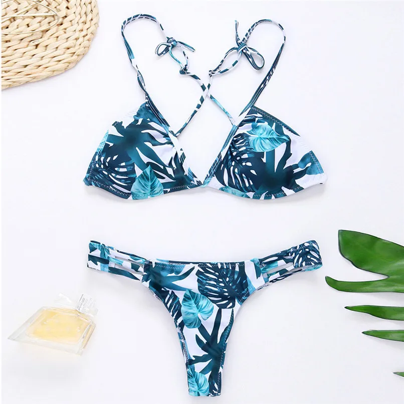 

women's swimming suit Women Push-Up Padded Bra Beach Bikini Set Swimsuit Sexy Swimwear bikini 2019 #2f22