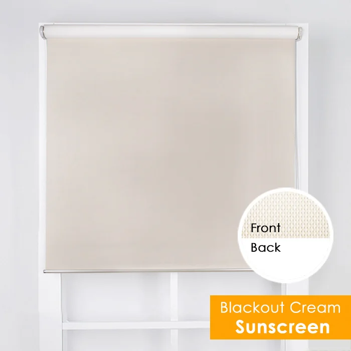SCHRLING базовый ролик жалюзи Солнцезащитная Затемняющая ткань для шторы для спальни Затенение Индивидуальный размер - Цвет: Cream