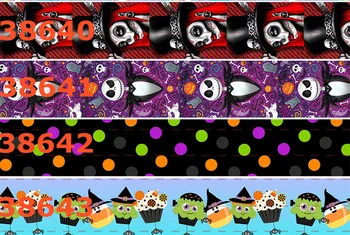 

Y 50 yards lovely cartoon ribbon Pumpkin Clown 1 horse rabbit rabbit cartoon printed grosgrain ribbon