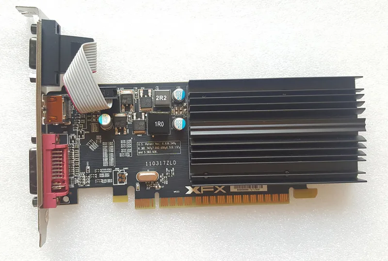 

video card for XFX HD5450 1G graphics card Independent 1G dual graphics mute half-height HD HDMI graphics card knife