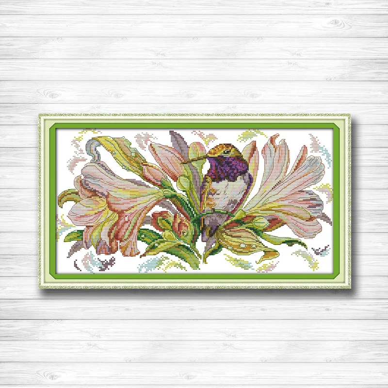 

The bird and flower home decor painting counted print on canvas DMC 14CT 11CT Chinese Cross Stitch Needlework Set Embroider kits