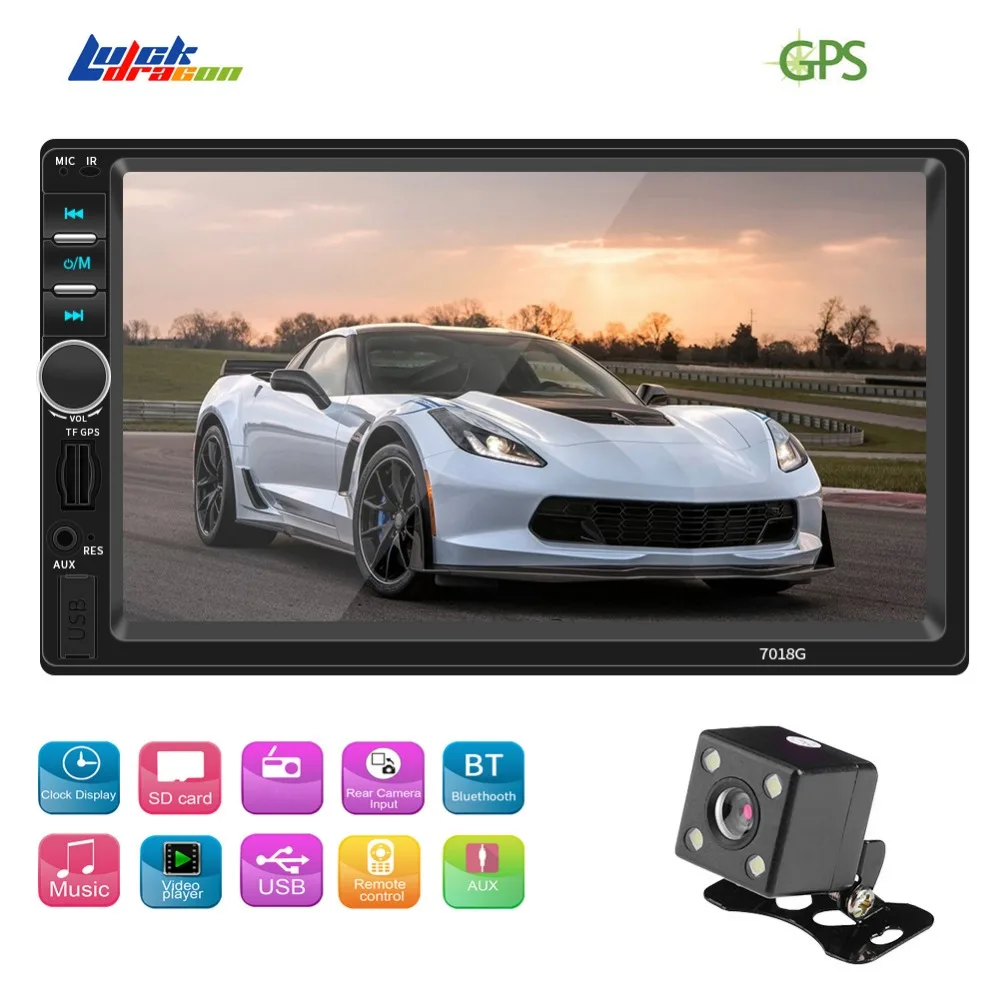 

Car Radio 7" HD Touch Screen MP5 Multimedia Stereo GPS/Mirrorlink/Bluetooth/Reverse Image/Handsfree/UDisk Card/FM/AUX AutoRadio