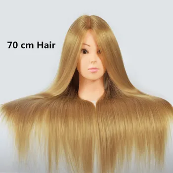 

24"Hair Mannequin Head Hair Fake Hairdressing Doll Heads Training Manikin with Synthetic Hair Manik Cosmetology Educational doll