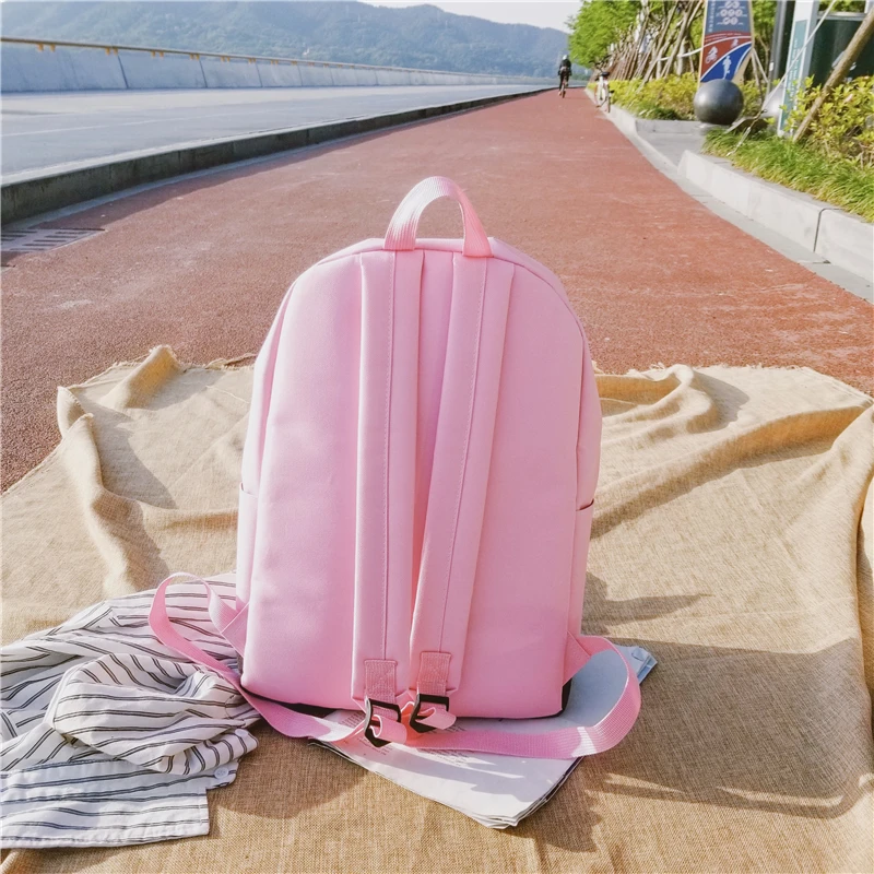 Menghuo Casual Women School Backpack Lovely Cat Printed Canvas Backpack Teenager Girls Large Capacity Ladies School Bag Mochilas (22)