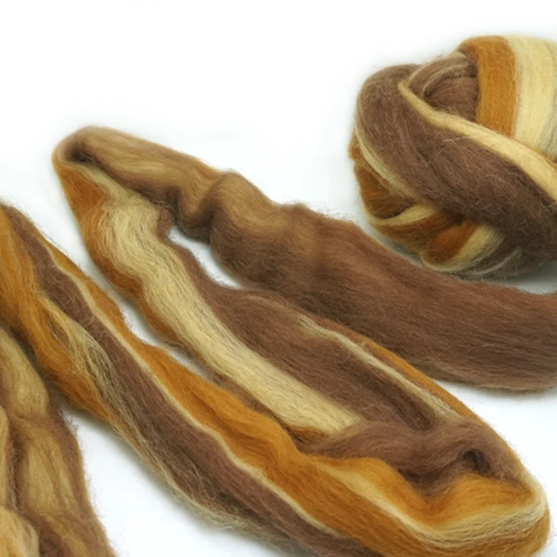 Extra Fine colour mixture Merino Wool roving fiber blended wool 50G Perfect in Wet and needle Felting Y17