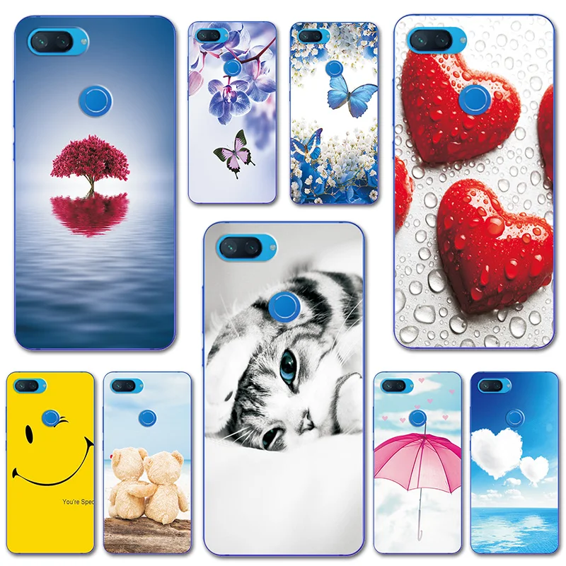 

Phone Case For Xiaomi Redmi 7 6A 6 Pro Love Heart Print Cover For Xiaomi 9 Mi6X Mi8 Lite Butterfly Bags Coque Redmi Note 7 6 Pro