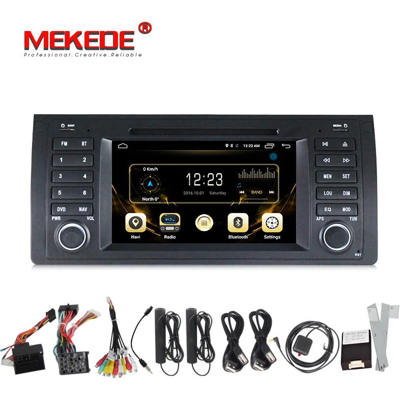 Discount MEKEDE Android car dvd multimedia player for BMW 3series E39 E53 X5 M5 with 4G lte wifi 2G RAM 16G ROM GPS radio free shipping 5