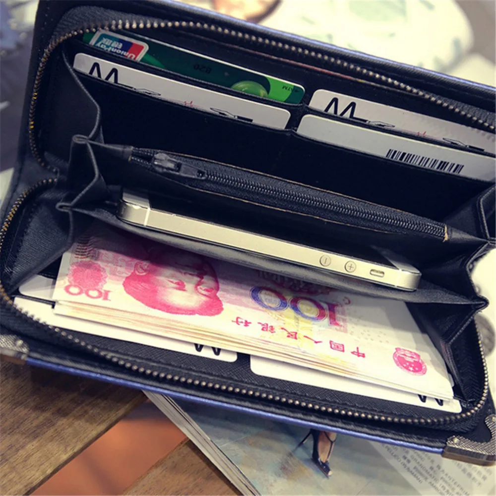 Vintage Skull Wallets Ladies Long Handbag Zipper Wallet Skeleton Purse Clutch Card Holder Carteira Feminina Women's Wallet Vintage Skull Wallets Ladies Long Handbag Zipper Wallet Skeleton Purse Clutch Card Holder Carteira Feminina Women's Wallet