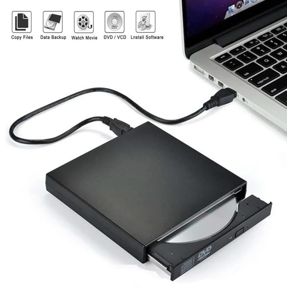 Внешний DVD привод USB 2,0 CD проигрыватель портативный тонкий внешний CD DVD rom Оптический привод для ноутбука MacBook Настольный Windows