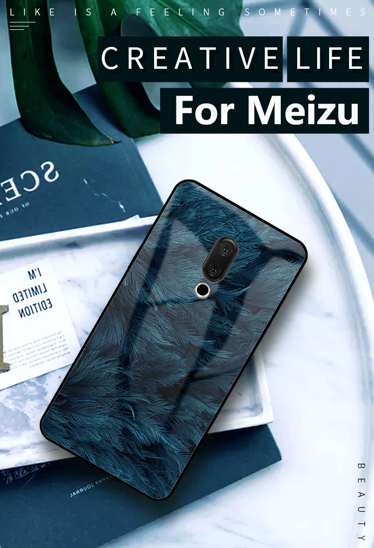 GFAITH чехол из закаленного стекла для Meizu 16 16TH перо печать Обложка для Meizu Note 8 Note 9X8 M8 M8 Lite M6T 16 S телефонные чехлы