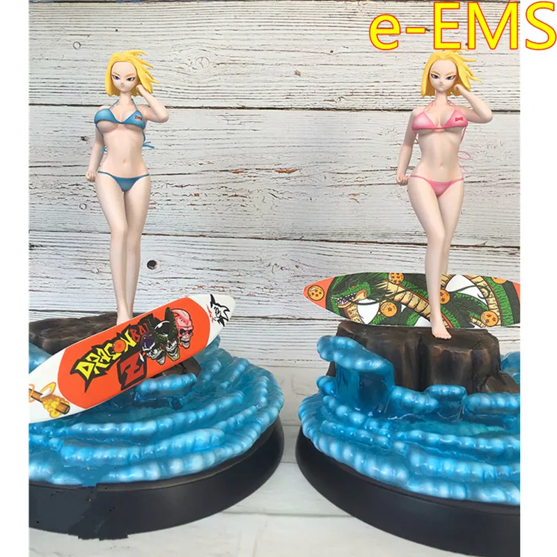 

Dragon Ball Z Super Saiyan Android 18 Summer Surf Resin Statue Desktop Decoration Action Figure Collection Model Toy G2268