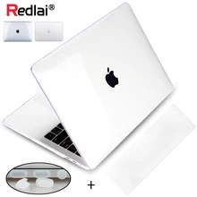 Redlai кристально чистый пластиковый жесткий чехол для MacBook New Pro 13 15 16 дюймов A211 A2159 Touch bar A1932 Air 13-дюймовый чехол для ноутбука