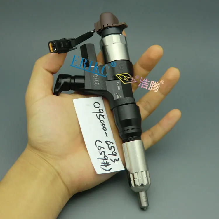 ERIKC 6593 Common Rail Injector Assy 095000 6593 And Auto Diesel Engine
