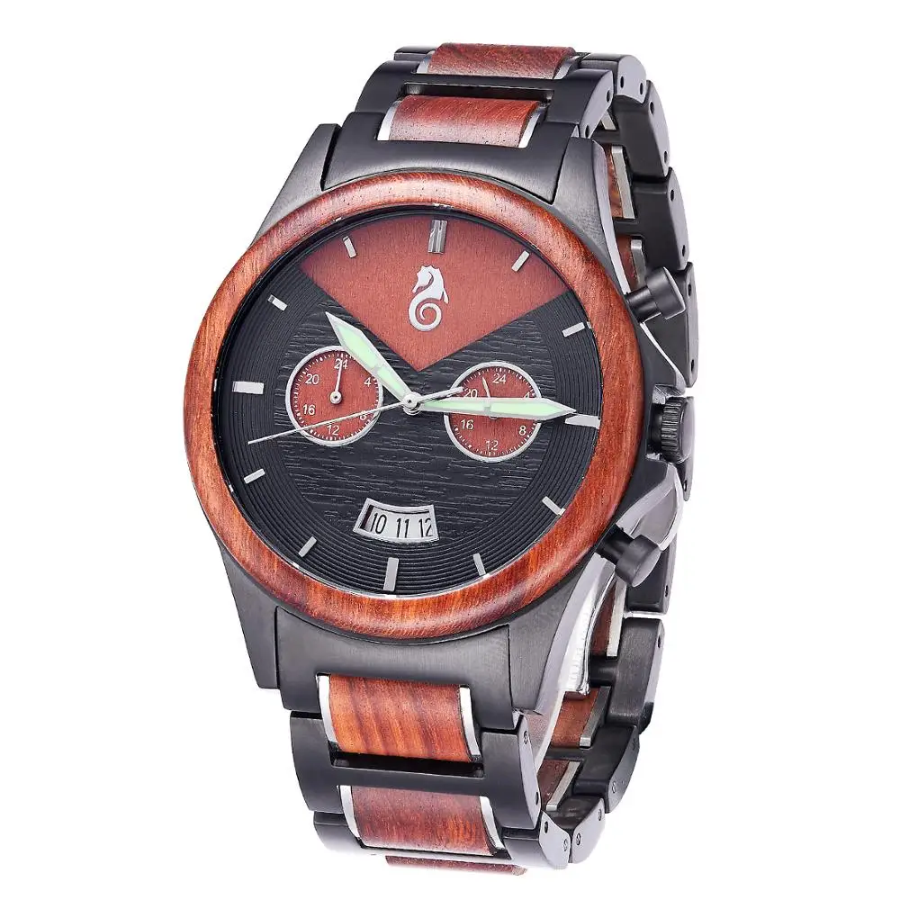 

TJW Wood Wrist Watch | Classic Collection Analog Watch | Wood and Stainless Steel Watch | Water Resistant