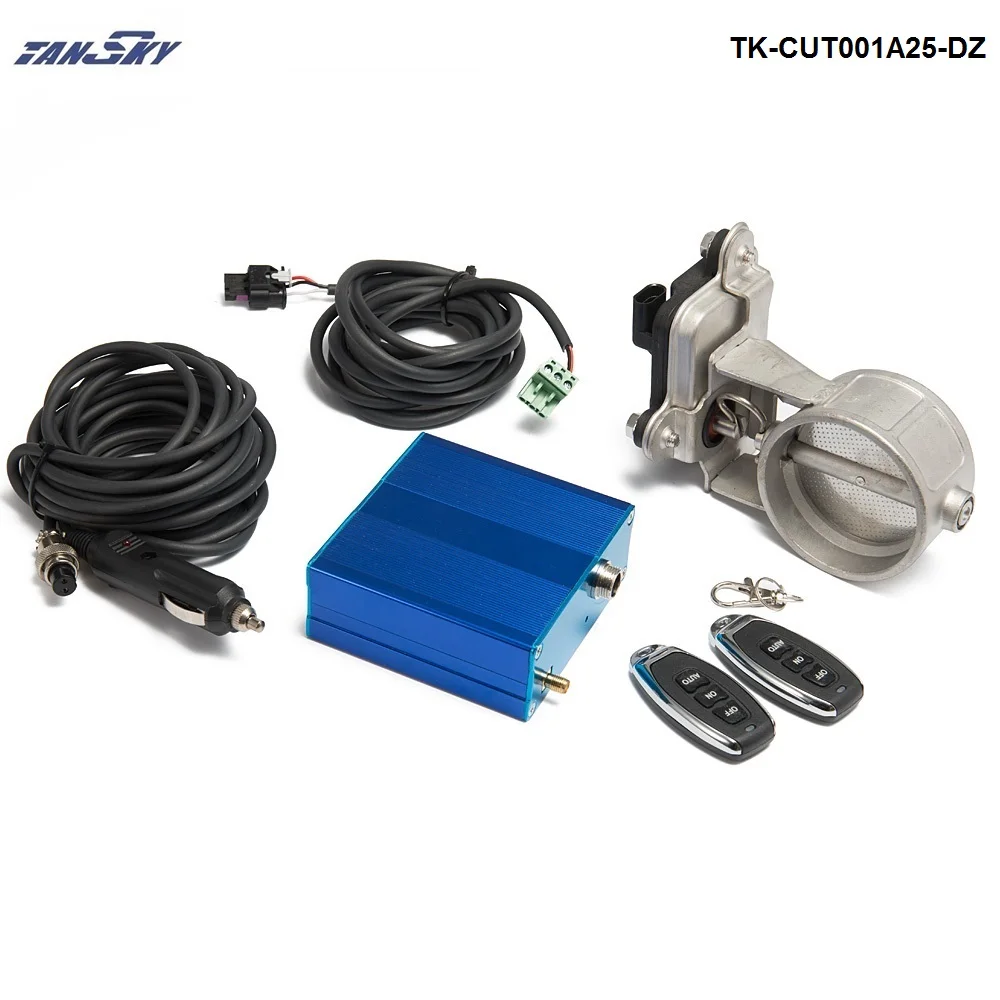 2.5" Exhaust Valve Flap Control  +Electric Control Box For Exhaust Catback Downpipe TK-CUT001A25-DZ