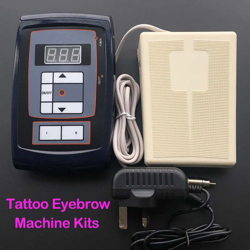 

Permanent Makeup Power Supply LCD Digital Adjustable Power Supply With Tattoo Foot petal for Tattoo Eyebrow Machine Kits