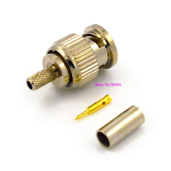 

Mini BNC Male BNCJ-1.5Q6 Video Head Crimp RG174 RG316 Line