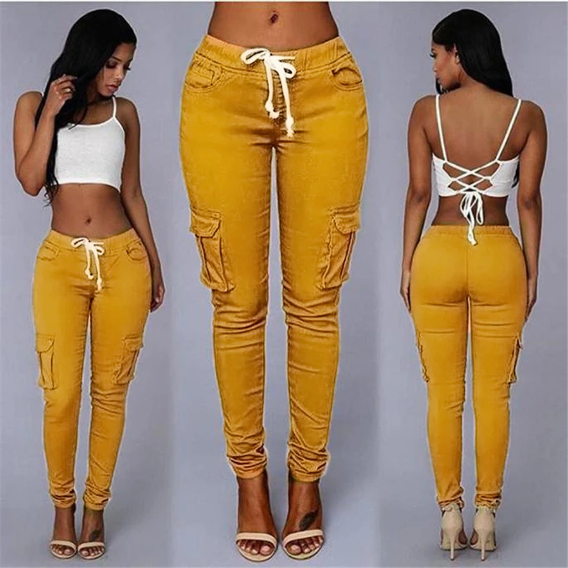 Womens Fashion Sportswear Casual Fashion Sexy Women Pants High Waist Stretch Slim Pencil Trousers Running Pants #4NV29 (8)