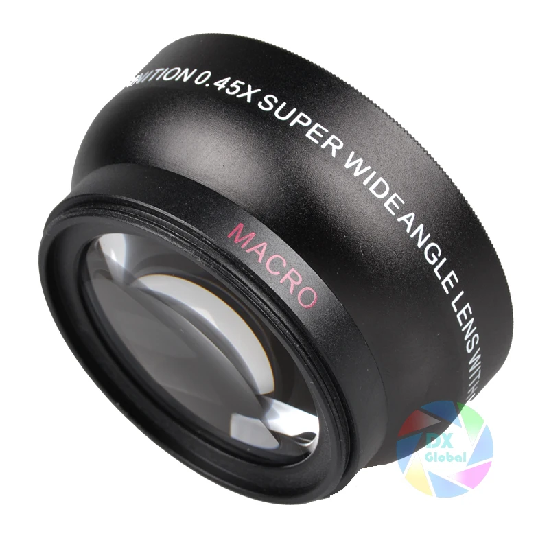 

43mm 0.45x Wide Angle & Macro Conversion Lens 0.45x 43 Wide-Angle Lens with Macro 62 mm Mount Front Thread