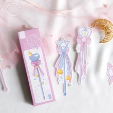 30 шт./кор. Красивая волшебная палочка heteromorphism бумага book держатель книги открытка для сообщений дети кавайные канцелярские школьные принадлежности