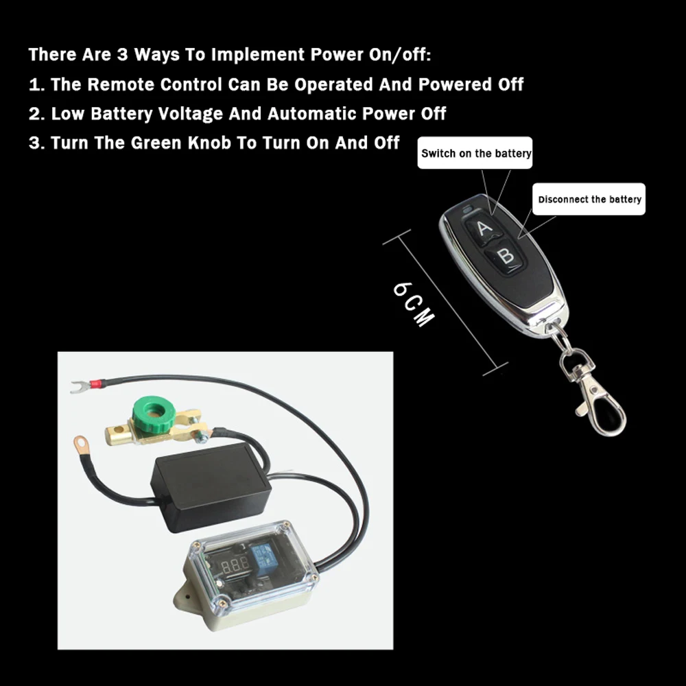US $54.62 Auto 12v Battery Automatic Smart Circuit Breaker Protector Remote Control Switch Battery Manager Isolation Negative Power Saving