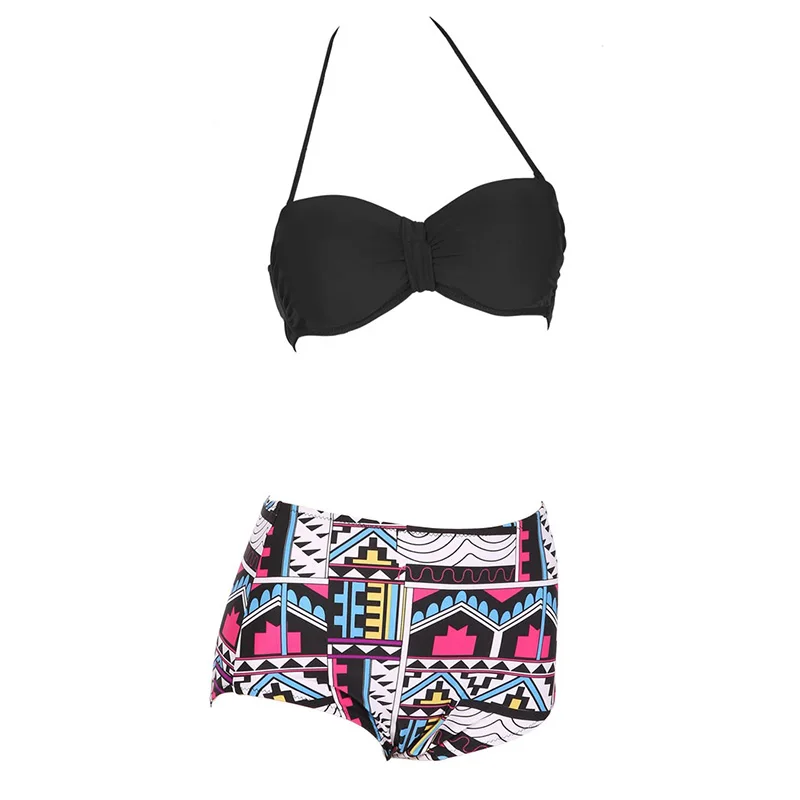 

Sexy Women's High Waisted Bikini Push Up Padded Gothic Swimwear Swimsuit M - XL Beach Suit