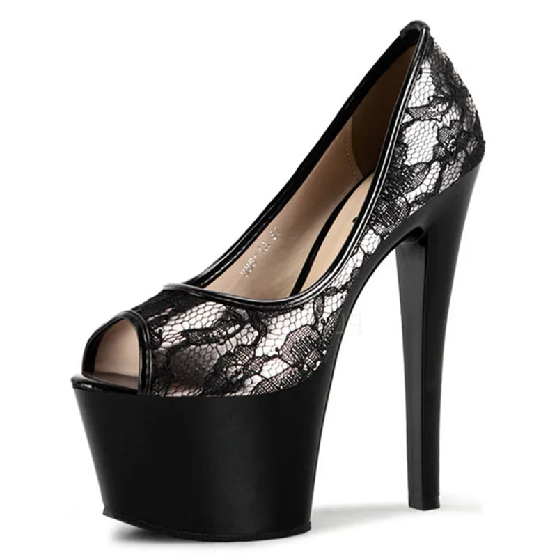 Sexy super high heels, 15CM nightclub waterproof platform women's shoes, summer new words buckle and fish-mouth Dance Shoes