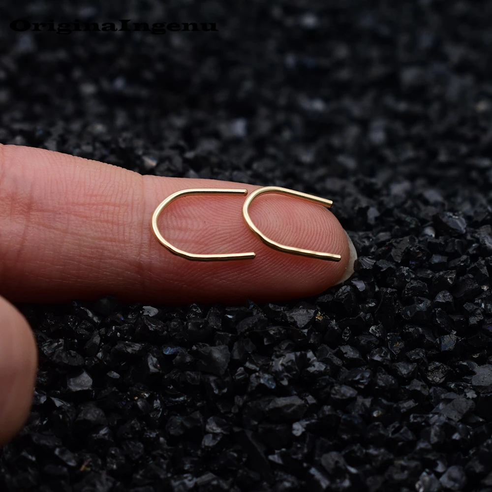 

Vintage Jewelry Earrings Handmade Minimalist U-Shaped Bend Grip Surface Studs Personalized Gift Oorbellen Earrings for Women