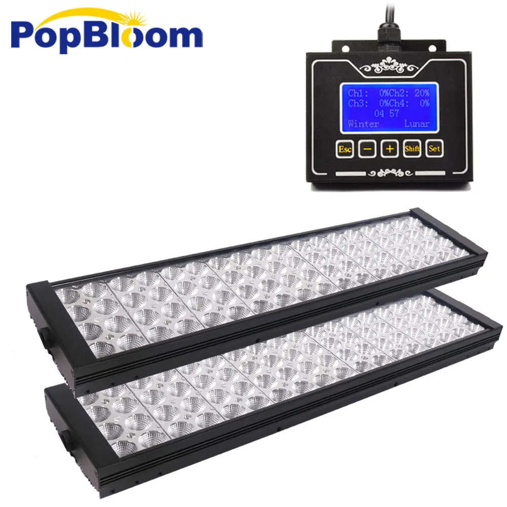 

DSunY 2PCS Led Aquarium Lighting led marine aquarium full spectrum led aquarium light 48" 60" Coral SPS LPS Fish Tank MJ4BP2